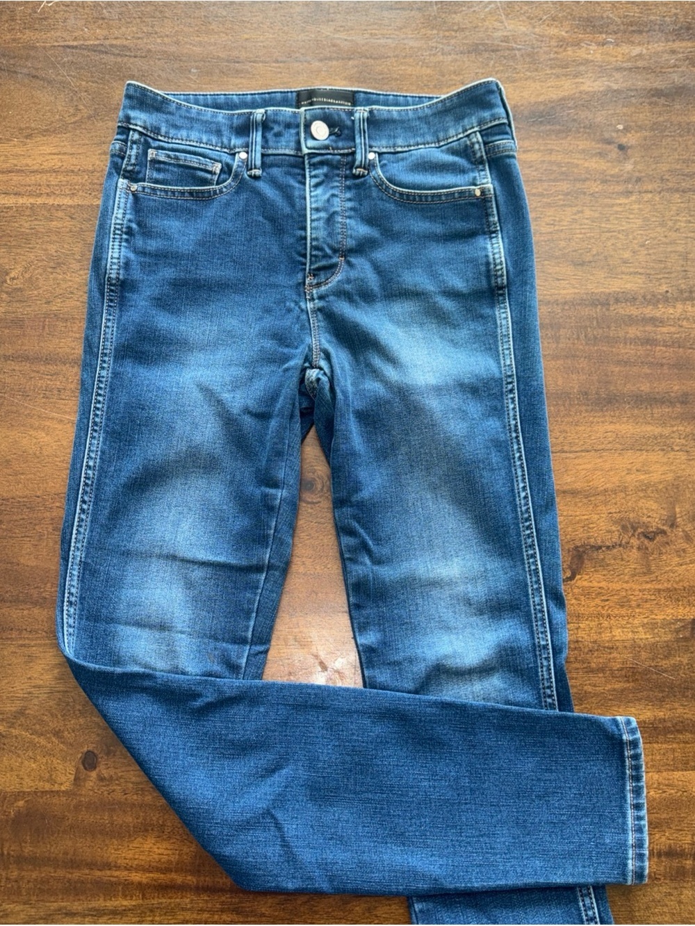 White House Black Market Cashmere Denim High Rise Skinny Blue Jeans 2